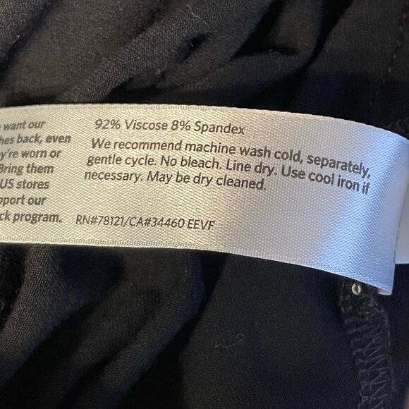 Eileen Fisher Black Viscose Blend Pull On Pants size PM - Picture 6 of 6